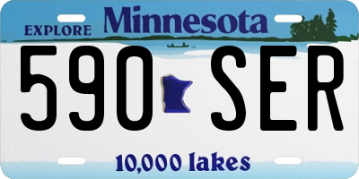 MN license plate 590SER