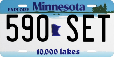 MN license plate 590SET