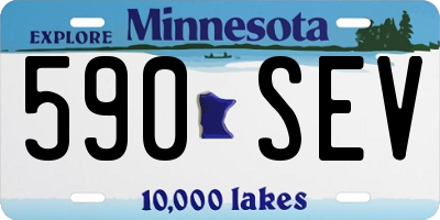 MN license plate 590SEV