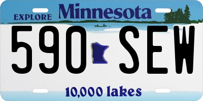 MN license plate 590SEW