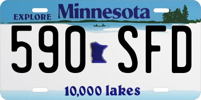 MN license plate 590SFD
