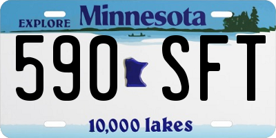 MN license plate 590SFT