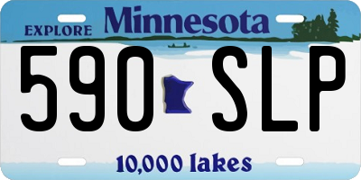 MN license plate 590SLP