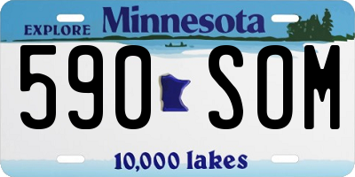 MN license plate 590SOM