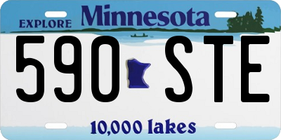 MN license plate 590STE