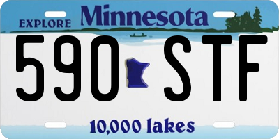 MN license plate 590STF
