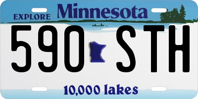MN license plate 590STH
