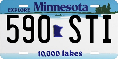 MN license plate 590STI