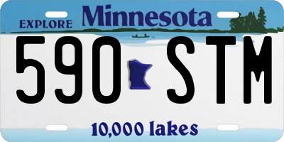 MN license plate 590STM