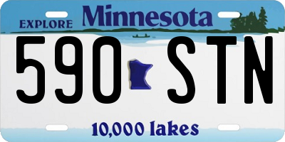 MN license plate 590STN