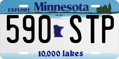 MN license plate 590STP