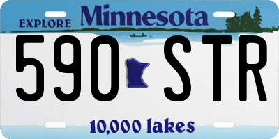 MN license plate 590STR