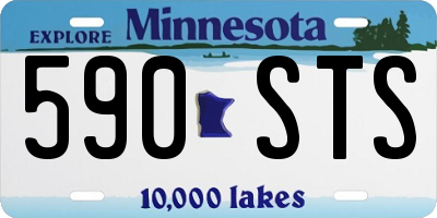 MN license plate 590STS