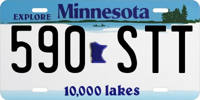 MN license plate 590STT