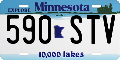 MN license plate 590STV