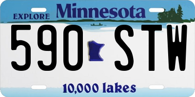MN license plate 590STW