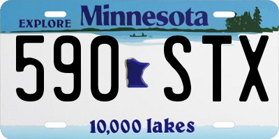 MN license plate 590STX