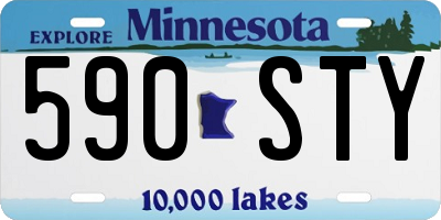 MN license plate 590STY
