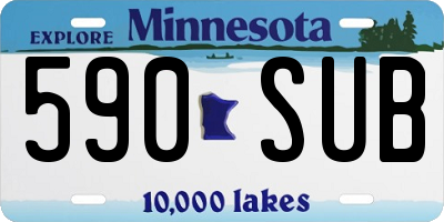 MN license plate 590SUB
