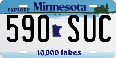 MN license plate 590SUC
