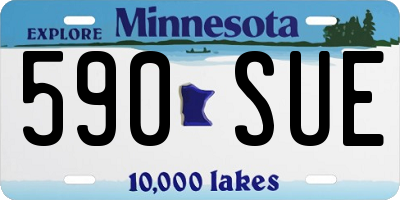 MN license plate 590SUE