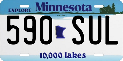 MN license plate 590SUL