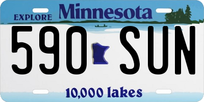 MN license plate 590SUN
