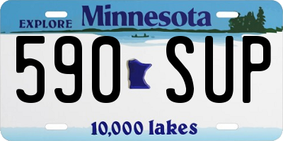 MN license plate 590SUP