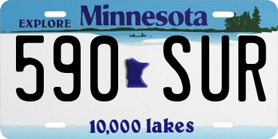 MN license plate 590SUR
