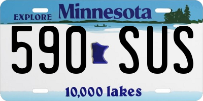 MN license plate 590SUS