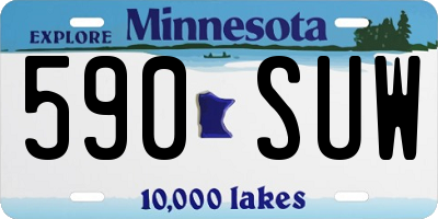 MN license plate 590SUW