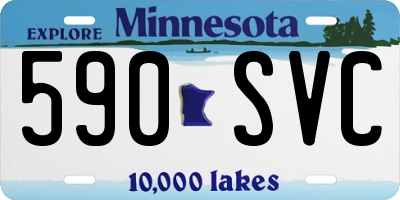 MN license plate 590SVC