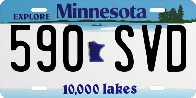 MN license plate 590SVD