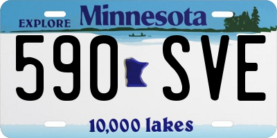 MN license plate 590SVE
