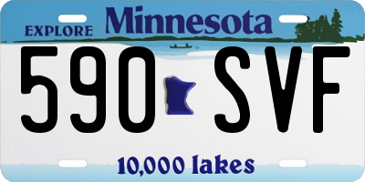 MN license plate 590SVF