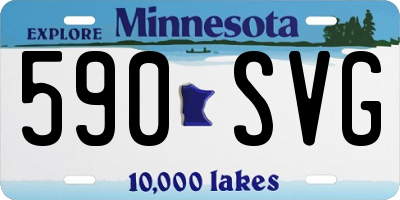 MN license plate 590SVG