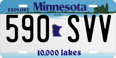 MN license plate 590SVV