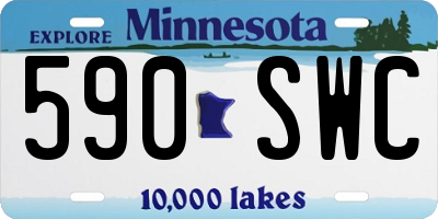 MN license plate 590SWC