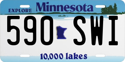 MN license plate 590SWI