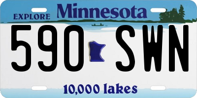 MN license plate 590SWN
