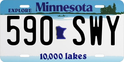 MN license plate 590SWY