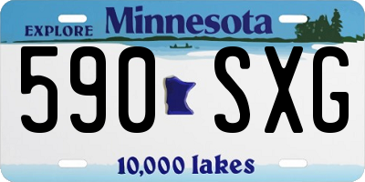 MN license plate 590SXG