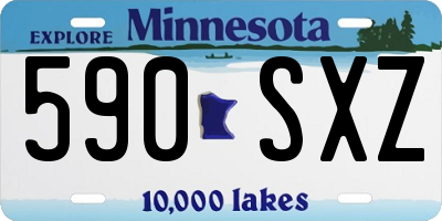 MN license plate 590SXZ