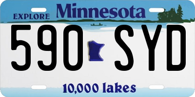 MN license plate 590SYD