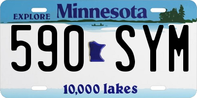 MN license plate 590SYM
