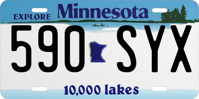 MN license plate 590SYX