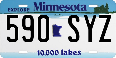 MN license plate 590SYZ