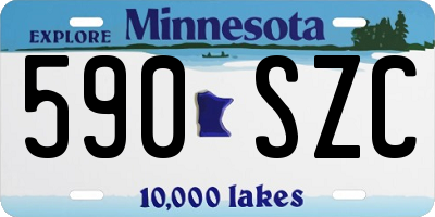 MN license plate 590SZC
