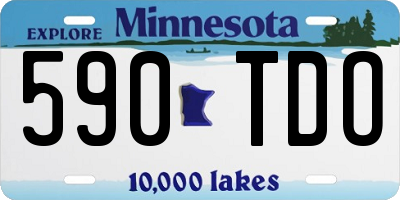 MN license plate 590TDO
