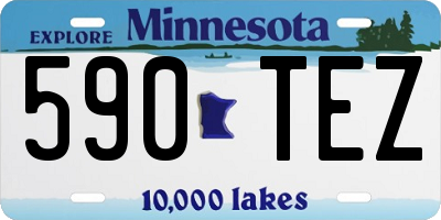 MN license plate 590TEZ